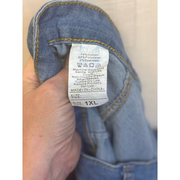 Women's 1XL button down stretchy jean pencil skirt - Picture 10 of 10